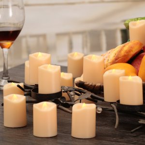 comenzar Flameless Candles, Votive Candles Set 16(H2 xD1.5) Led Tea Light Candles