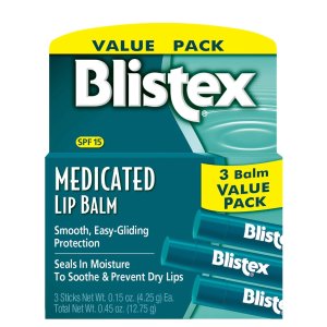 白菜价：Blistex 医用润唇膏 3支装 平均$0.9/支
