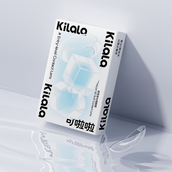 Kilala/可啦啦 轻薄隐形近视眼镜半年抛42%含水 2片装 