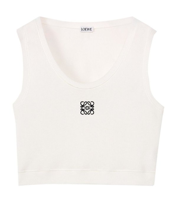 Embroidered Cropped Tank Top | Harrods US