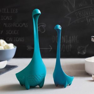Codream® Ototo Value Pack of 2 Turquoise Mamma Nessie Colander + Turquoise Babies Loch Ness Monster Ladle