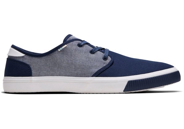 Two Tone Navy Canvas Men's Carlo Sneakers Topanga Collection