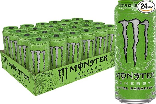 Ultra Paradise, Sugar Free Energy Drink, 16 Ounce (Pack of 24)