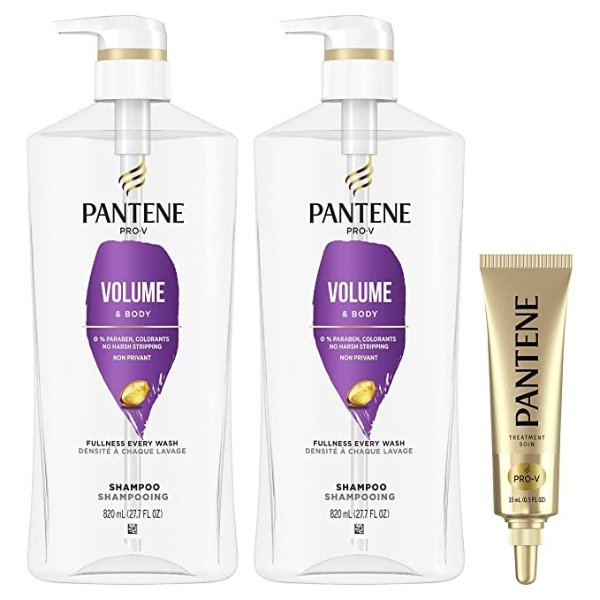 Shampoo Twin Pack with Hair Treatment, Volume & Body for Fine Hair, Safe for Color-Treated Hair