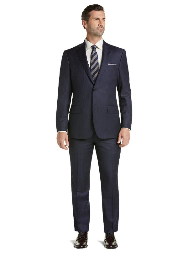Reserve Collection Tailored Fit Pinstripe REDA 1865 SustainaWool™ Suit - Reserve Suits | Jos A Bank