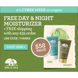 with Any $35 Order @ Origins