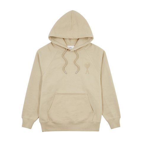 Ami ParisSand logo hooded cotton sweatshirt