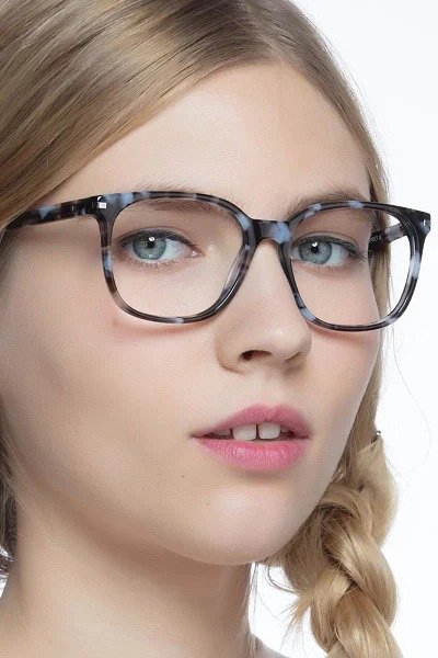 Absolutely - Square Gray Floral Frame Glasses | EyeBuyDirect