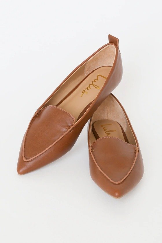 Emmy Chestnut Pointed Loafers