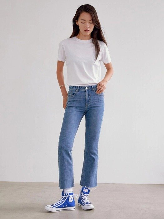 [Denim Collection] Mid-rise Bootcut Jeans_M.blue