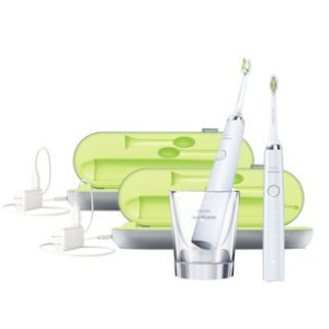 飞利浦Sonicare DiamondClean充电电动牙刷两支装（白色）