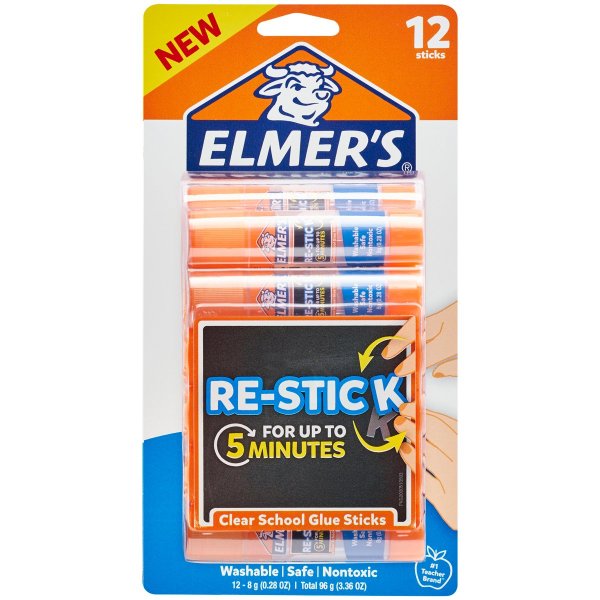 Elmer’s 可水洗胶水棒 12只装