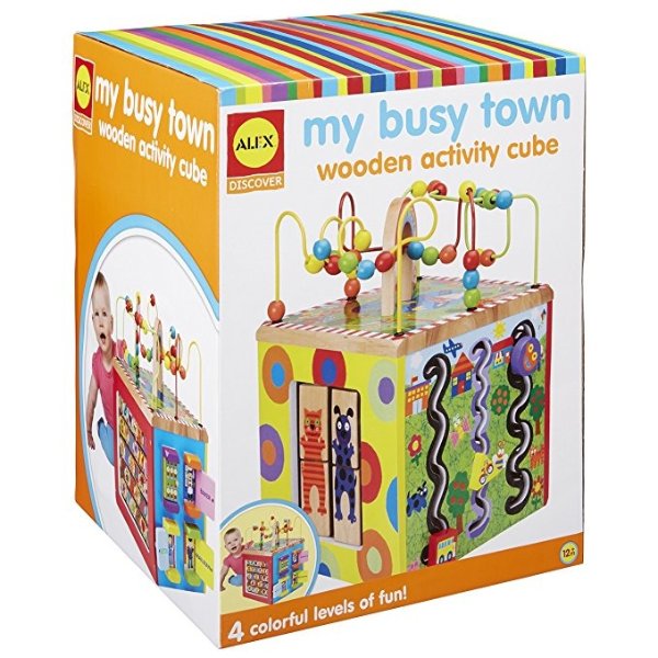 益智方形木质玩具--发现我的繁忙城镇，1岁+