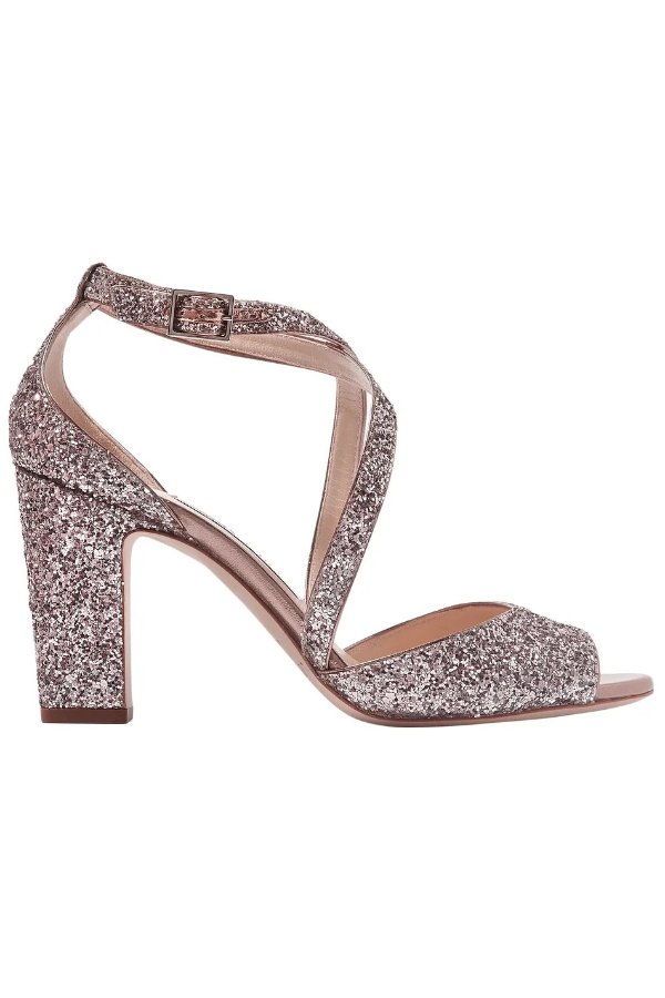 Carrie glittered leather sandals