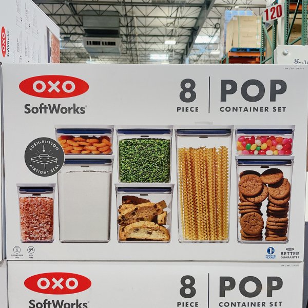 SoftWorks POP Food Storage Containers, Set of 8
