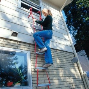 KL-2S Two-Story Fire Escape Ladder with Anti-Slip Rungs,13-Foot
