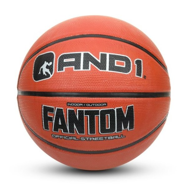 Fantom Rubber Basketball- Regulation Size Streetball 29.5 In., Made for Indoor and Outdoor Basketball Games, Orange