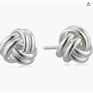 Amazon Collection 素银绳结耳饰热卖 简约又气质