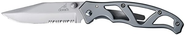 Paraframe I Knife, Serrated Edge, Stainless Steel [22-48443]