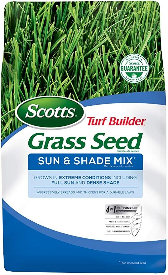 Turf Builder Grass Seed Sun & Shade Mix: Seeds up to 16,000 sq. ft., 40 lb., Not Available in LA, GU, PR, VI