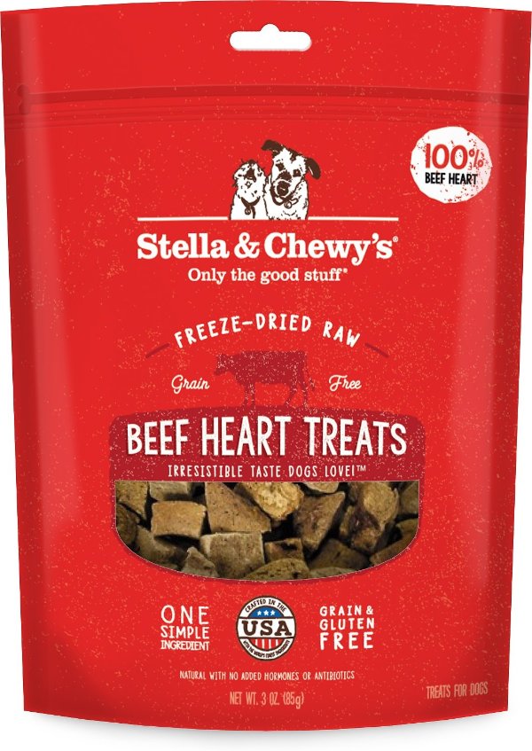Beef Heart Freeze-Dried Raw Dog Treats, 3-oz bag - Chewy.com