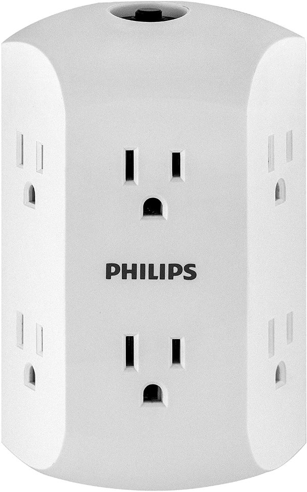 6-Outlet Extender with Resettable Circuit Breaker