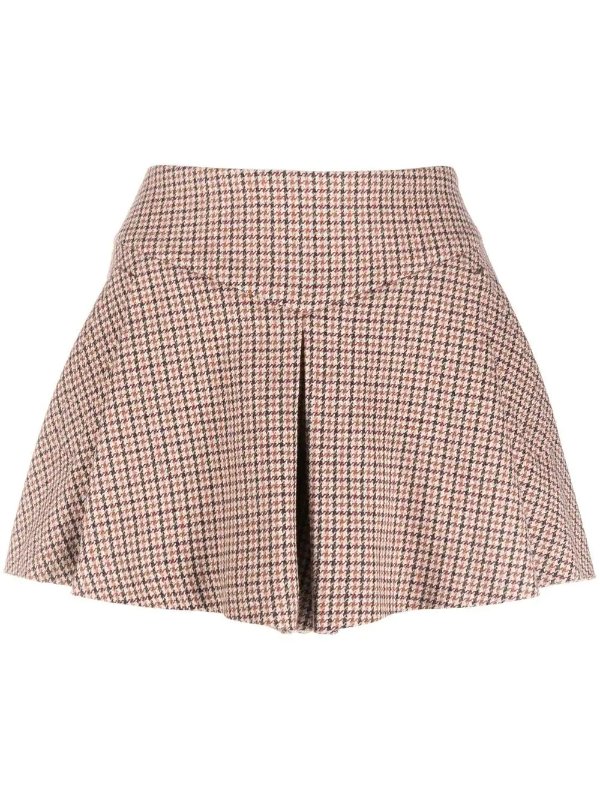 check-pattern A-line 短裤