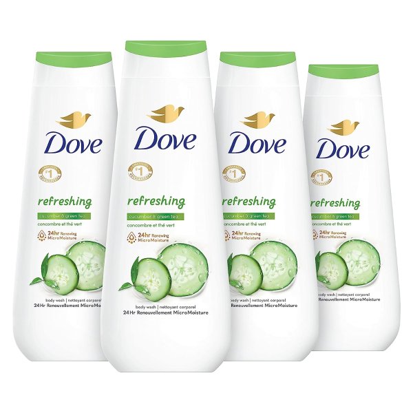 Body Wash Refreshing Cucumber and Green Tea 4 Count