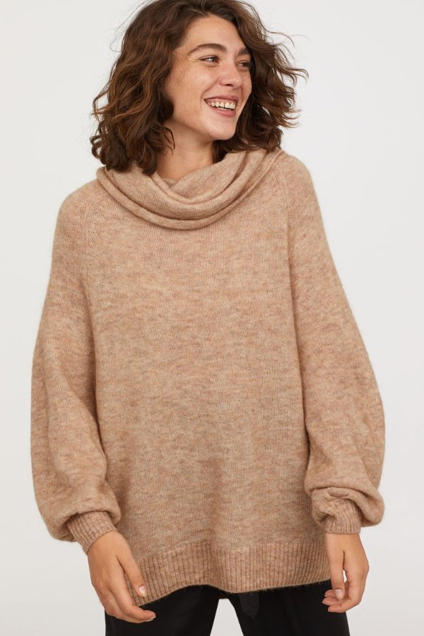 Oversized Cowl-neck Sweater