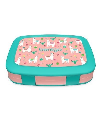 Teal & Pink Llamas Five-Compartment Bento Lunch Box