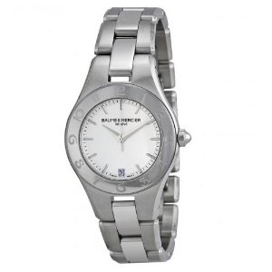 Baume and Mercier Linea Silver Dial Stainless Steel Ladies Watch