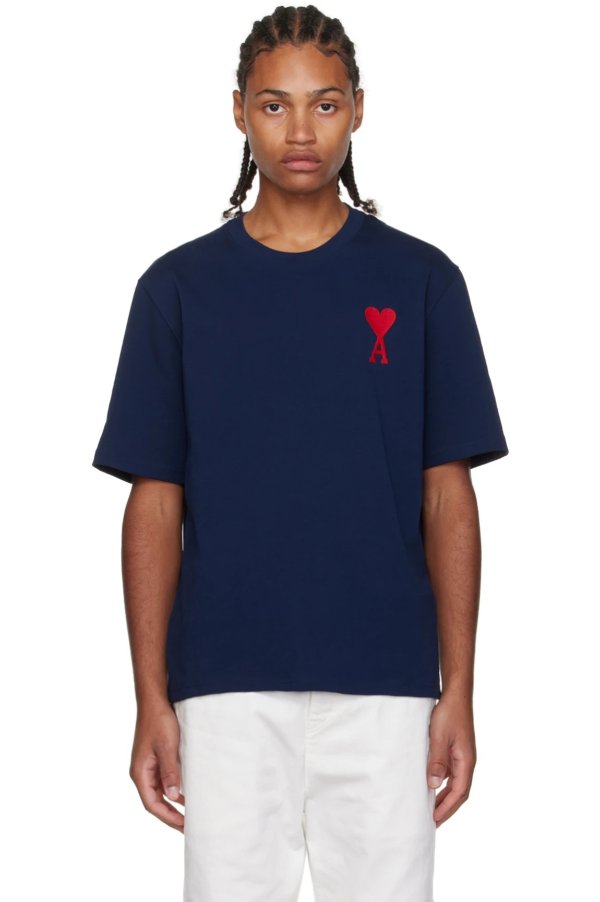 SSENSE Exclusive Navy Embroidered T-Shirt