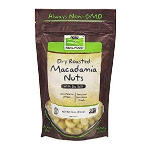 NOW Foods Roasted and Salted Macadamia Nuts, 9-Ounce