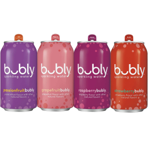 Bubly 气泡水4种口味 12oz 18罐装