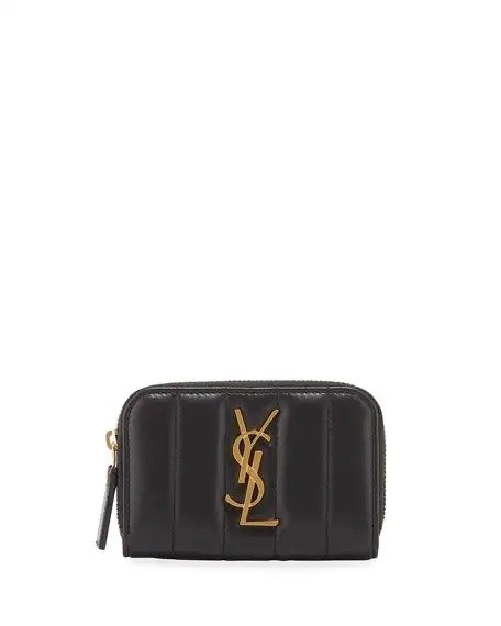 Vicky Quilted Leather YSL Coin Purse Bag