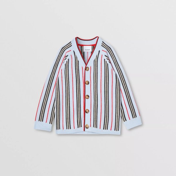 Icon Stripe Wool Cashmere Cardigan