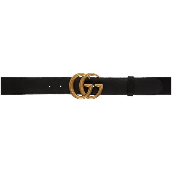 - Black Toscano Leather GG Belt