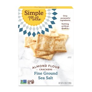 Simple Mills Almond Flour Crackers, Fine Ground Sea Salt  4.25 Ounce