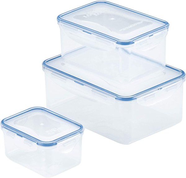 LocknLock Easy Essentials Food Storage lids/Airtight containers, BPA Free, 6-Piece