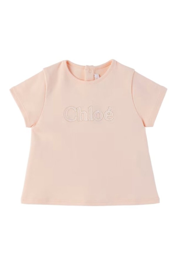 Baby Pink Embroidered T-Shirt