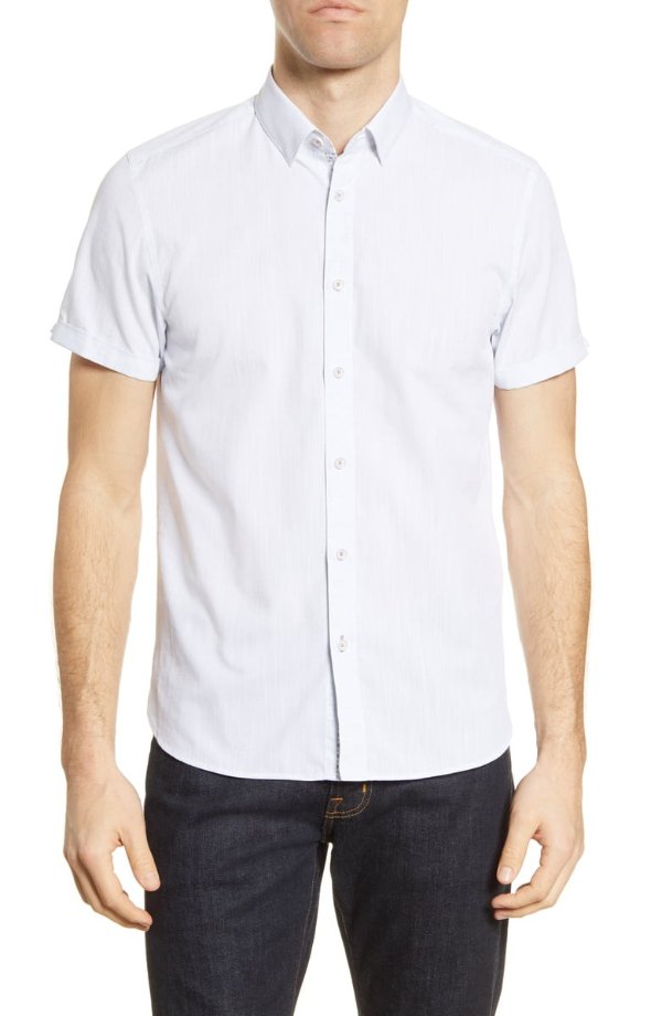 Salah Microdot Short Sleeve Button-Up Shirt