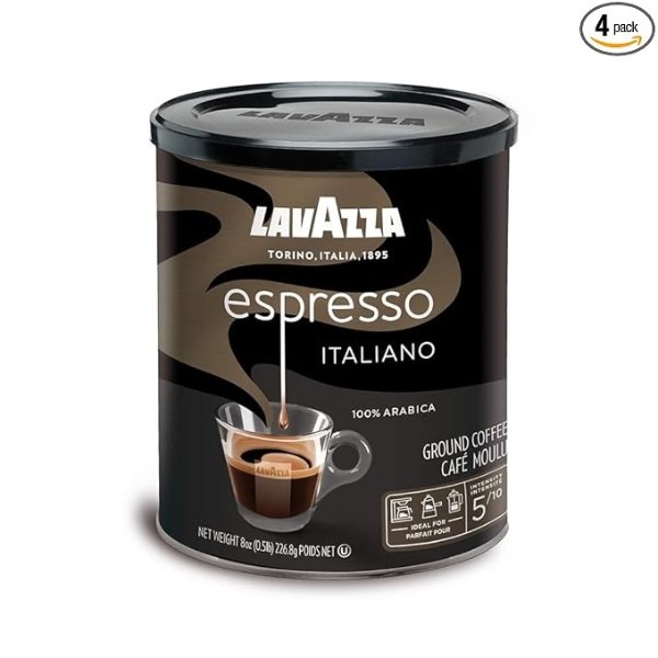 中度烘焙Espresso咖啡粉8oz 4罐装