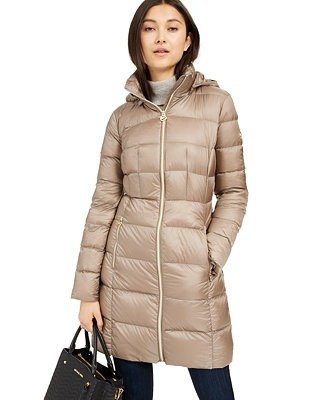 Hooded Long Packable Down Puffer Coat, Created For Macy's