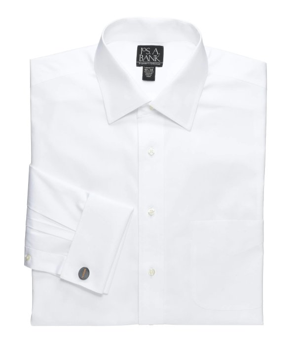 Traveler Collection Slim Fit Spread Collar French Cuff Dress Shirt - Traveler Dress Shirts | Jos A Bank