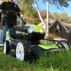 Greenworks PRO 21-Inch 80V Cordless Lawn Mower, 4.0 AH Battery
