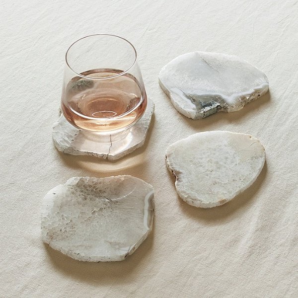 Natural Agate Coasters Set of 4