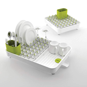 Joseph Joseph 85071 Extend Expandable Dish Drying Rack and Drainboard Set Foldaway Integrated Spout Drainer Removable Steel Rack and Cutlery Holder