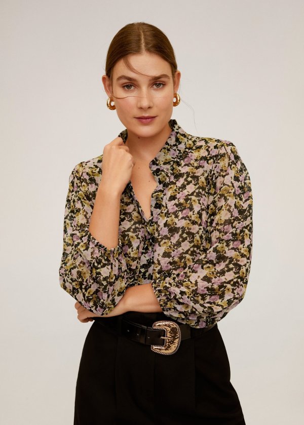 Puff sleeves blouse - Women | Mango USA