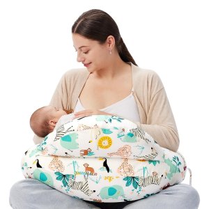 Momcozy Original Nursing Pillow for Breastfeeding, Breastfeeding Pillows for More Support, with Adjustable Waist Strap and Removable Cotton Cover