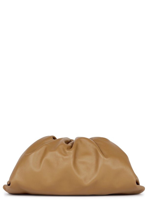 The Pouch camel leather clutch